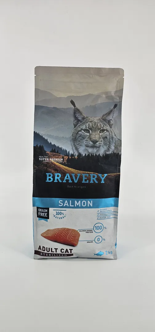 BRAVERY GATO SALMON ADULTO STERILIZED 2 KG