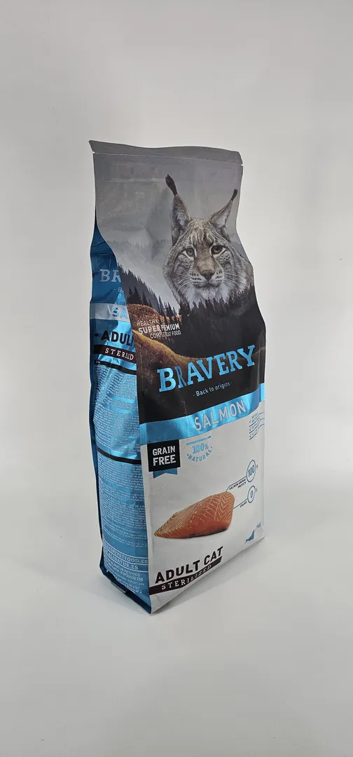 BRAVERY GATO SALMON ADULTO STERILIZED 7 KG - Imagen 3