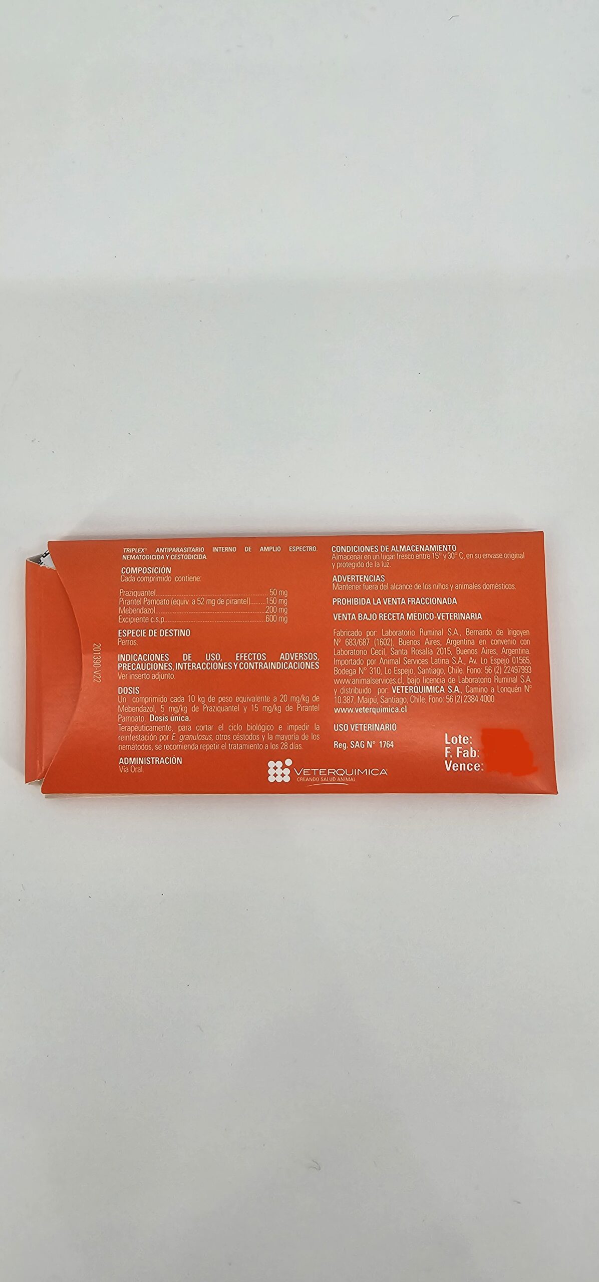 TRIPLEX ANTIPARASITARIO INTERNO PARA PERROS X 4 (CPR) - Imagen 2