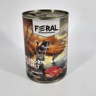 FERAL PERRO LATA PAWBORN INSTINCT VACUNO Y SALMON 400 GR