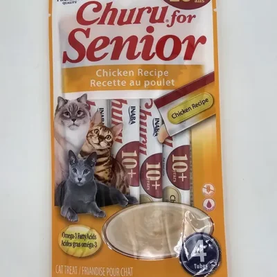 CHURU GATO SENIOR POLLO 14 GR X 4 (U)