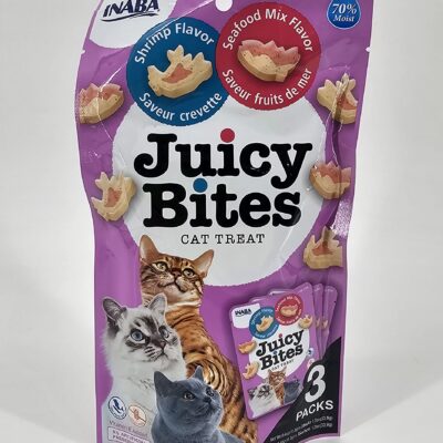 INABA JUICY BITES GATO CAMARON Y MIX DE MARISCOS X 3 (PACKS)