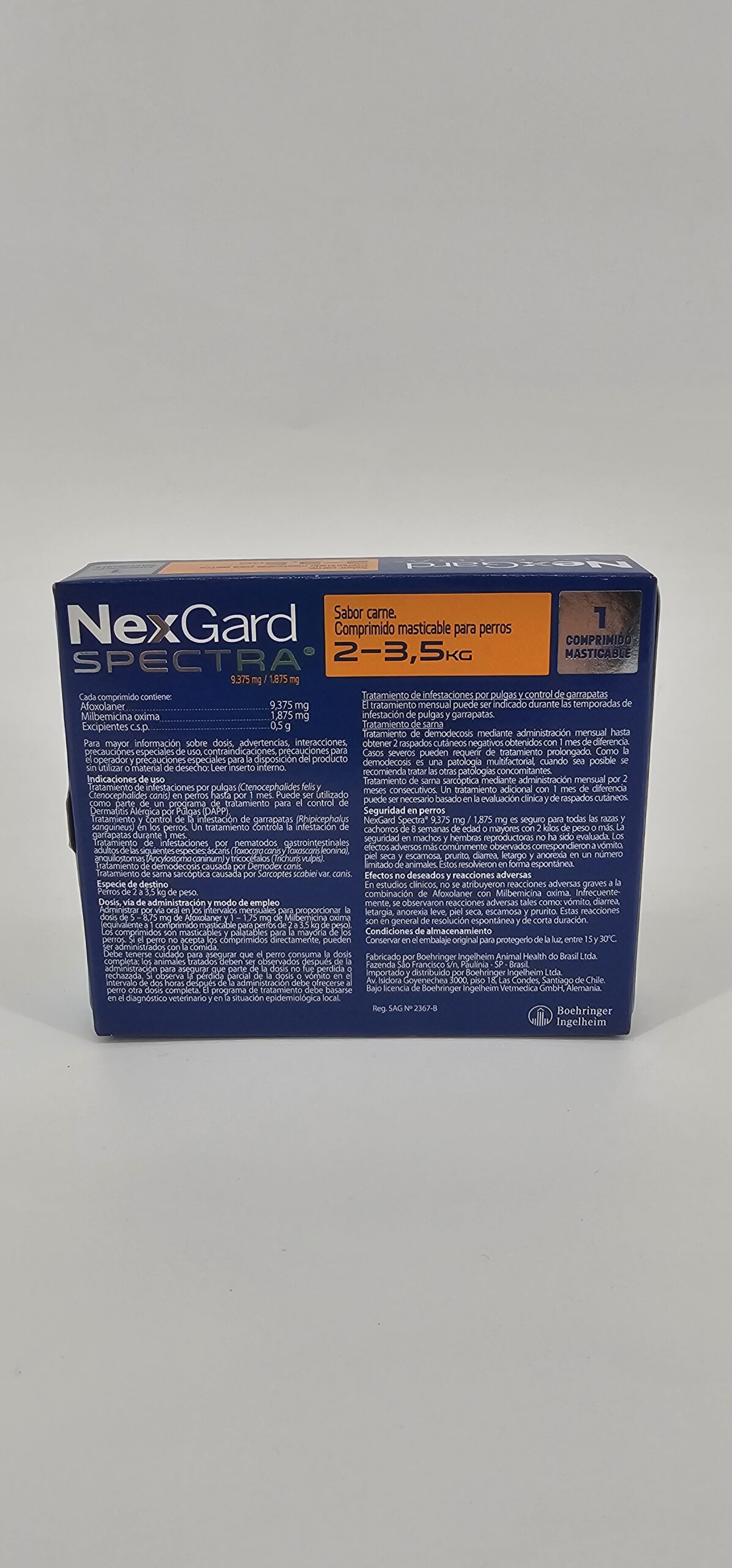 NEXGARD SPECTRA 2 - 3.5 KG X 1 (CPR) - Imagen 2