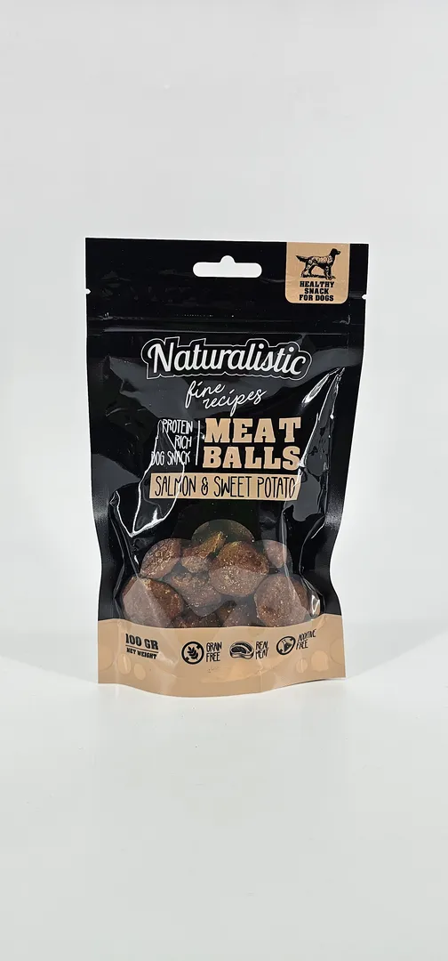 NATURALISTIC FINE RECIPES MEAT BALLS SALMON AND SWEET POTATO 100 GR