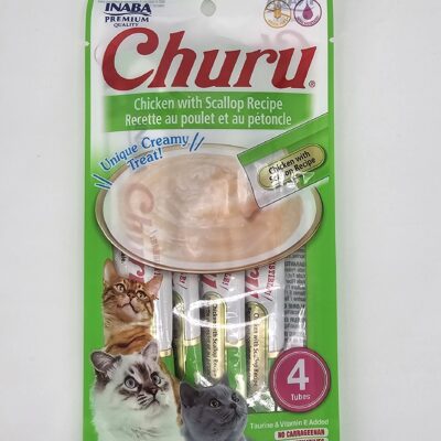 CHURU GATO POLLO CON OSTION 14 GR X 4 (U)