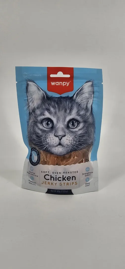 WANPY GATO CHICKEN JERKY STRIPS 80 GR