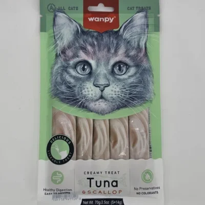 WANPY GATO CREAMY TREAT ATUN Y OSTION 14 GR X 5 (U)