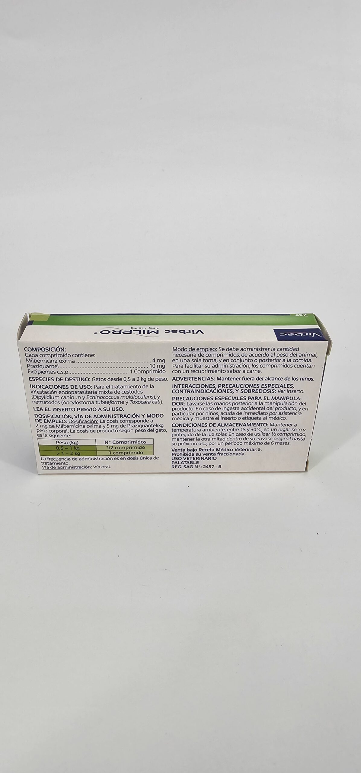 VIRBAC MILPRO GATOS 0.5 – 2 KG X 2 (CPR) - Imagen 2
