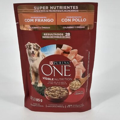 PURINA ONE PERRO VISIBLE NUTRITION SUPER NUTRIENTES POLLO 85 GR