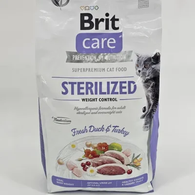 BRIT CARE GATO STERILIZED WEIGHT CONTROL – FRESH DUCK & TURKEY 7 KG