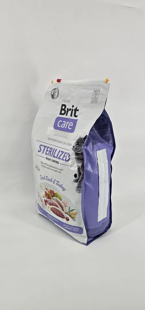 BRIT CARE GATO STERILIZED WEIGHT CONTROL – FRESH DUCK & TURKEY 7 KG - Imagen 2