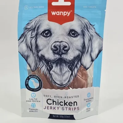 WANPY CHICKEN JERKY STRIPS 100 GR