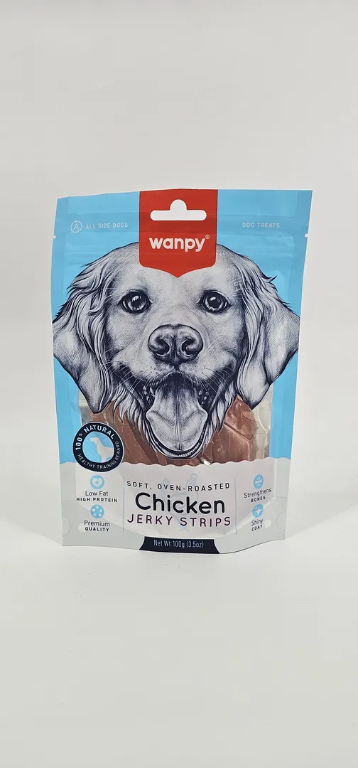 WANPY PERRO CHICKEN JERKY STRIPS 100 GR