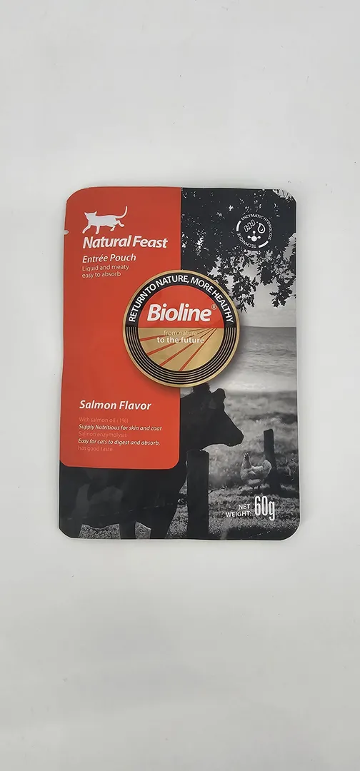 BIOLINE NATURAL FEAST GATOS SABOR SALMON 60 GR