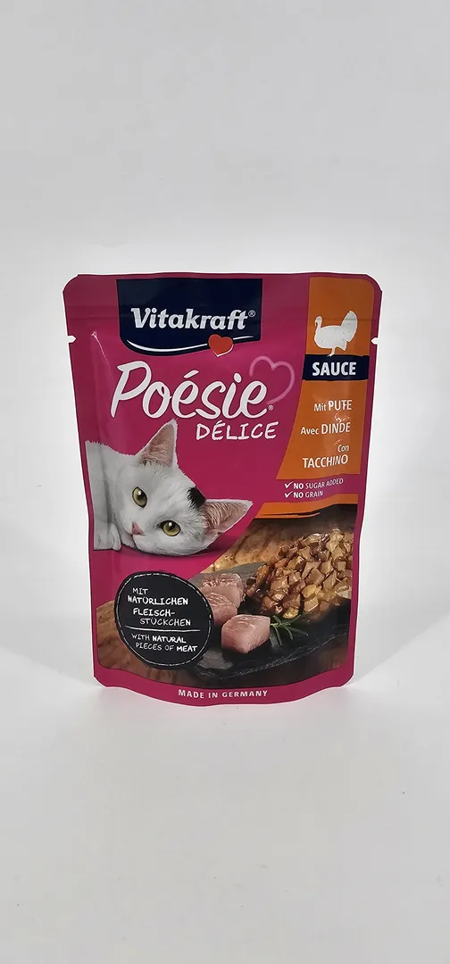 VITAKRAFT GATO POESIE DELICE POUCH PAVO 85 GR