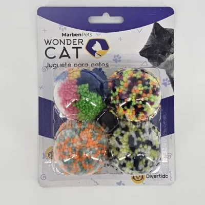 WONDER CAT PELOTAS DE FELPA X 4 (U)