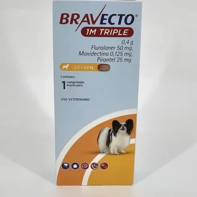 BRAVECTO 1M TRIPLE PERRO 2.5 - 5 KG