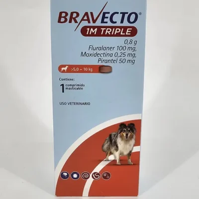 BRAVECTO 1M TRIPLE PERRO 5 - 10 KG