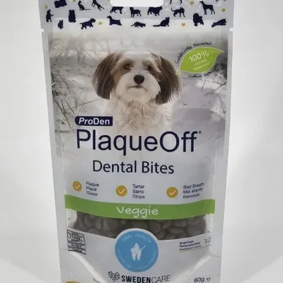 PLAQUEOFF DENTAL BITES VEGGIE PARA PERROS 60 GR