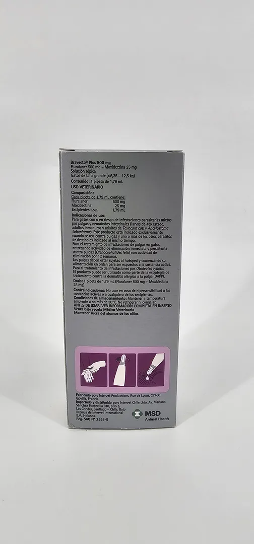 BRAVECTO PLUS GATOS 6.25 - 12.5 KG - Imagen 2