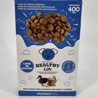 HEALTHY LIFE GALLETAS PARA PERROS PATO Y ARROZ 400 GR