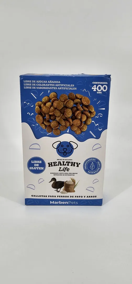HEALTHY LIFE GALLETAS PARA PERROS PATO Y ARROZ 400 GR