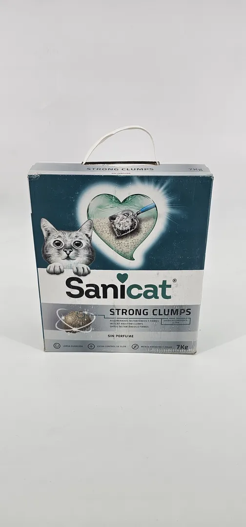 SANICAT STRONG CLUMPS ARENA SANITARIA AGLOMERANTE SIN PERFUME 7 KG