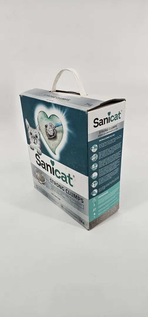 SANICAT STRONG CLUMPS ARENA SANITARIA AGLOMERANTE SIN PERFUME 7 KG - Imagen 2