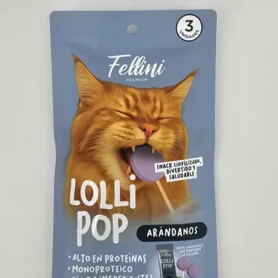 FELLINI LOLLI POP GATO ARANDANOS X 3 (U)