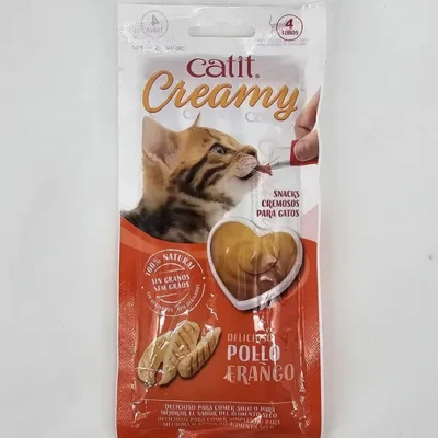 CATIT CREAMY GATO POLLO X 4 (U)