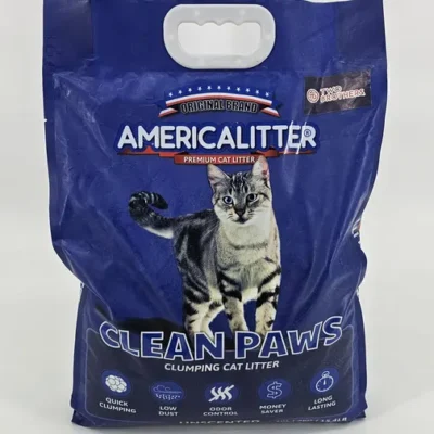 AMERICA LITTER CLEAN PAWS ARENA SANITARIA AGLOMERANTE SIN AROMA 7 KG