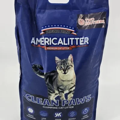 AMERICA LITTER CLEAN PAWS ARENA SANITARIA AGLOMERANTE SIN AROMA 15 KG